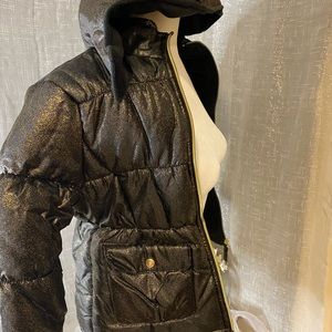 Pink platinum puffy winter coat